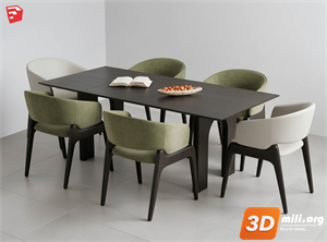 Dining Table Set Skp Files